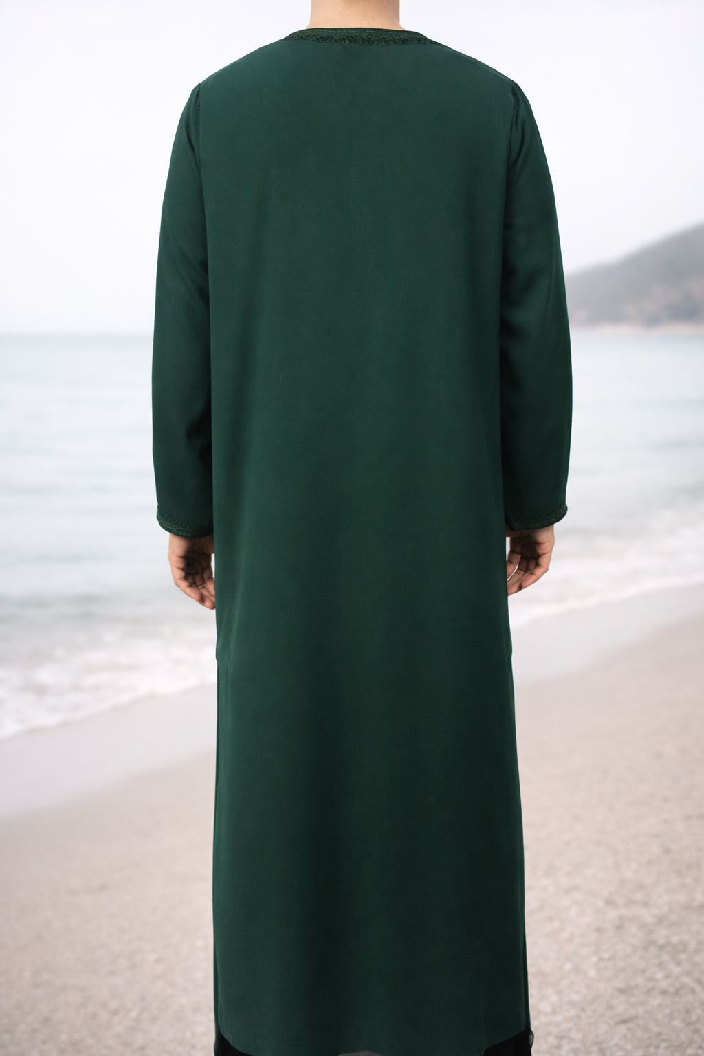 Traditionele Donkergroene heren qamis uit de Shamaly Assembly-collectie